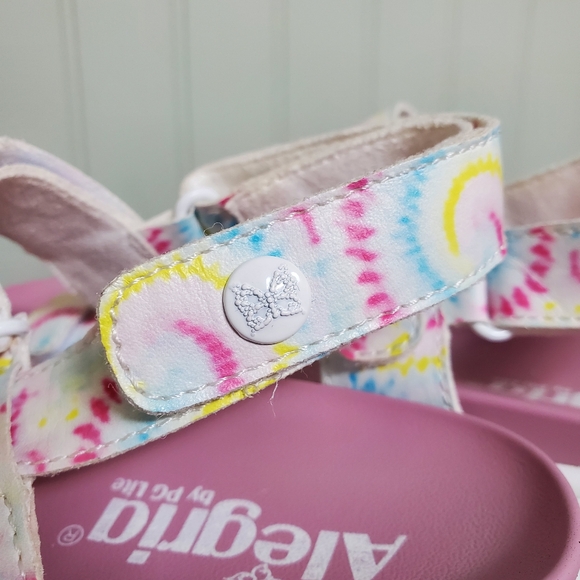 Alegria White Blast Off Henna Faux Leather Platform Hook Loop Sandals EU 35 - Picture 4 of 11